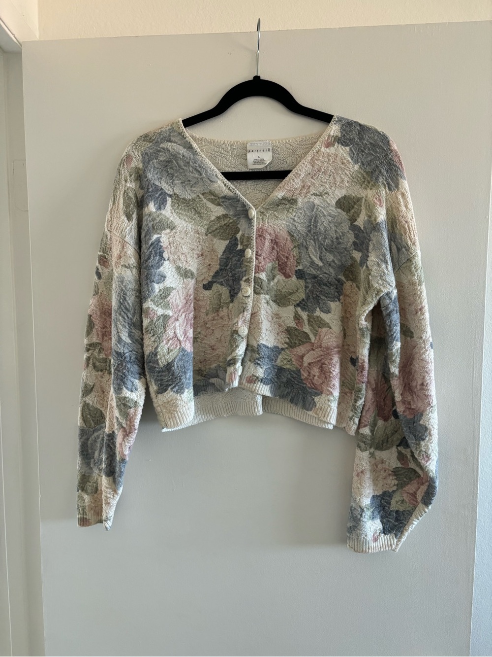 Cottagecore grandma Floral V-Neck Button Cardigan Sweater